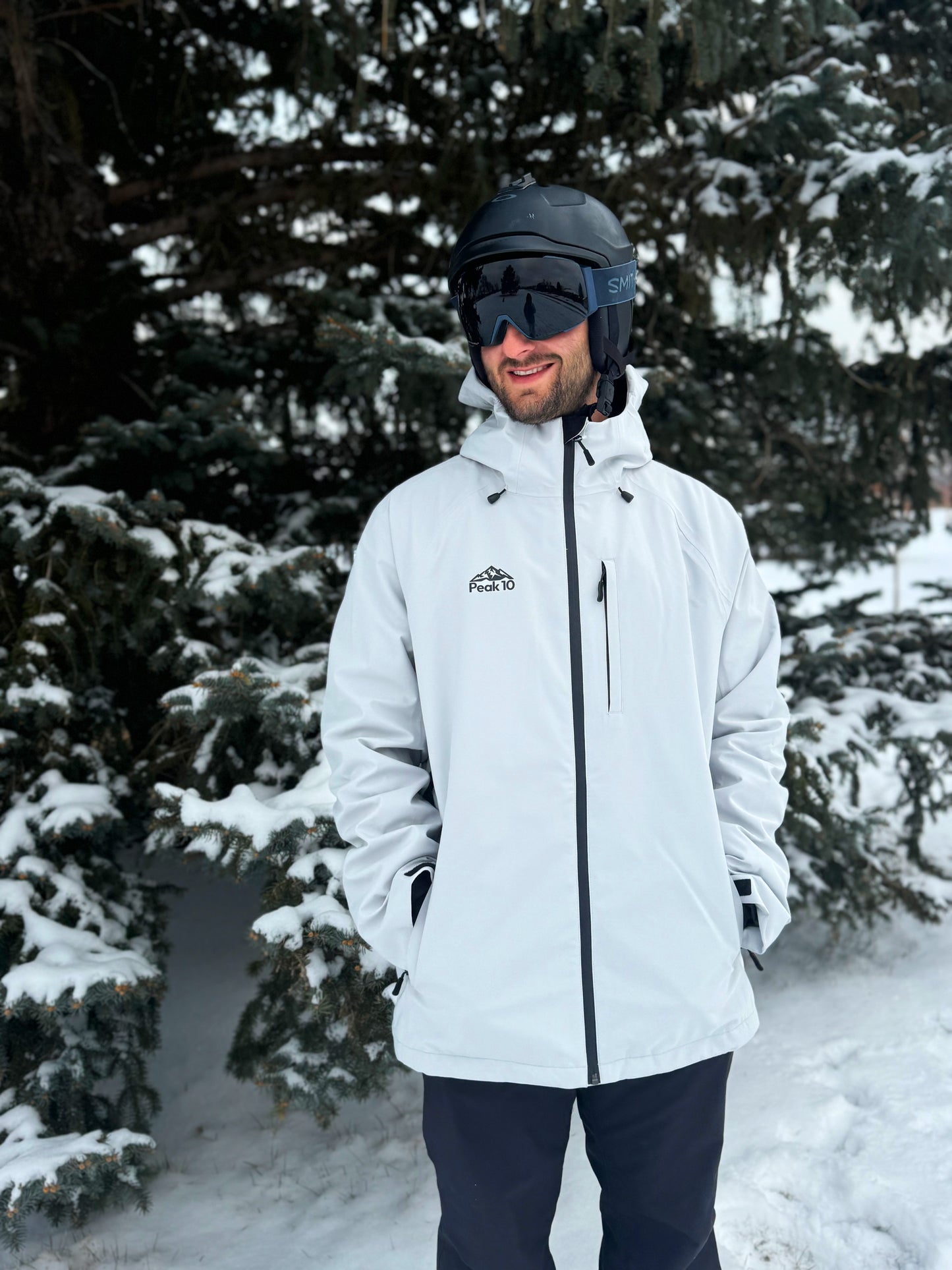 Mens Moon Gray Slopeside Ski Jacket