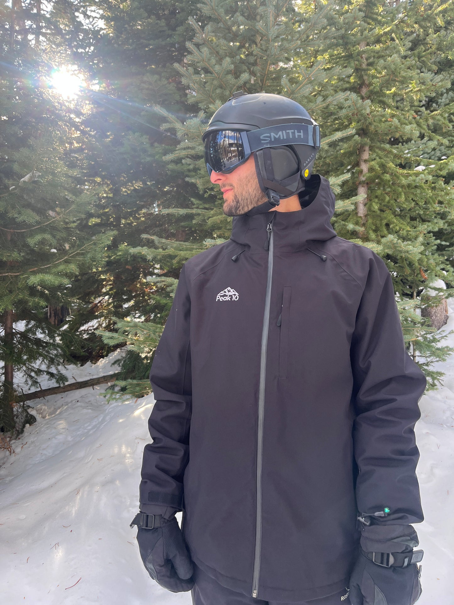 Mens Midnight Black Slopeside Ski Jacket
